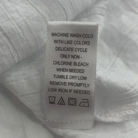 Counterparts Blouse Womens Medium White New Boho Front Tie - Picture 9 of 10